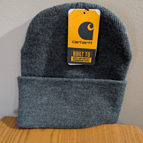 Carhartt Black Knit Cuffed Beanie, One size, Gray - Picture 4 of 4